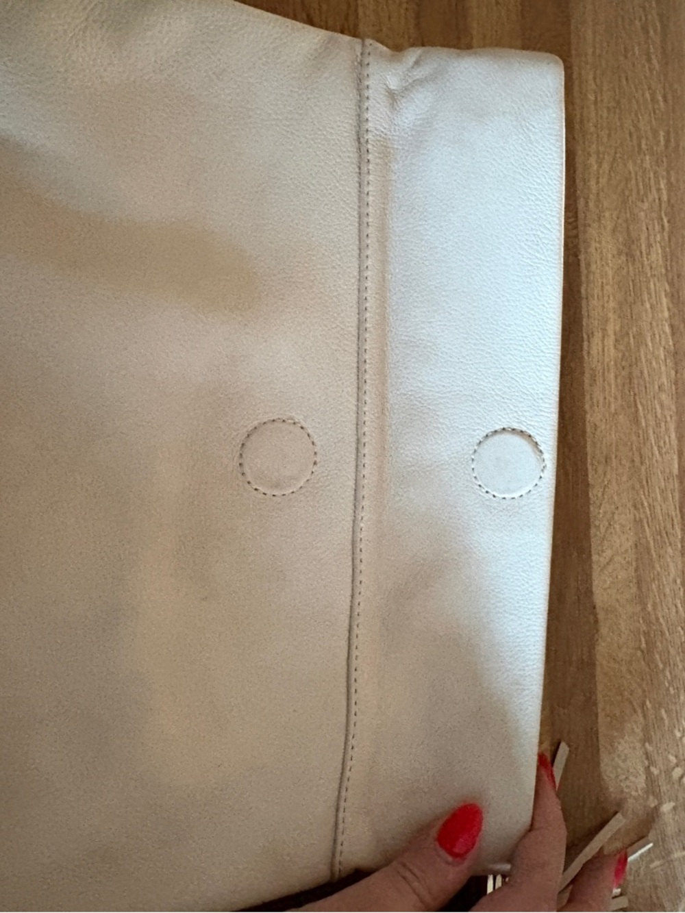 India Hicks Cream Fold-Over Clutch with Gold Tassel - Picture 4 of 6